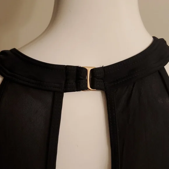 Black One Piece Bathing Suit - Picture 3 of 6